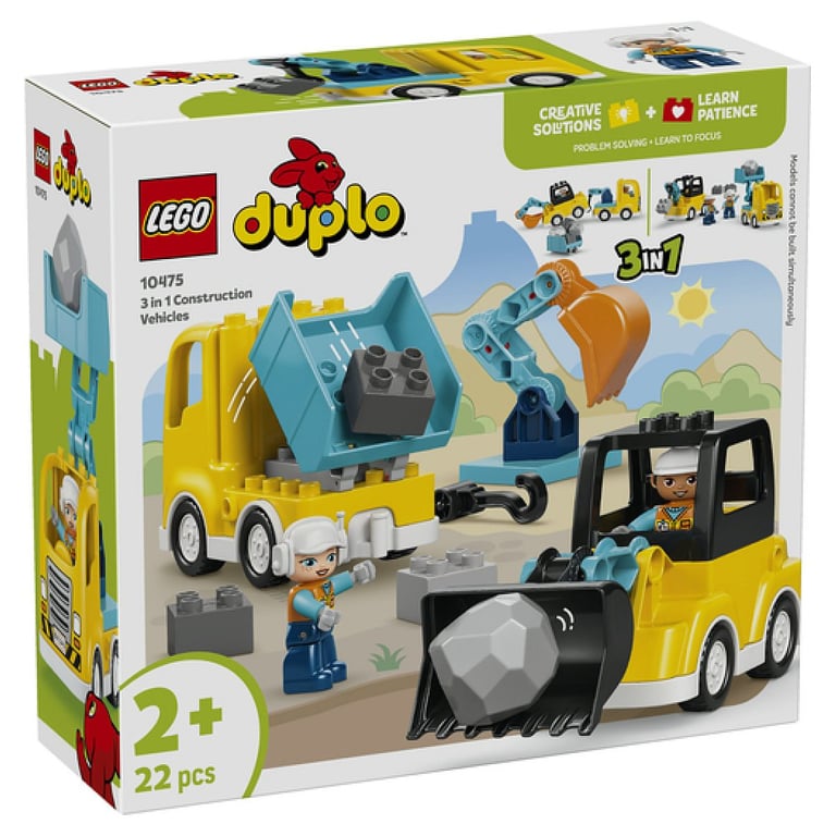 LEGO DUPLO Town Véhicules de Chantier 3-en-1 10475 - vue 6