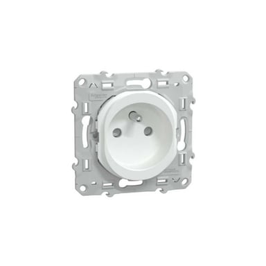 Mécanisme prise encastrable Schneider Electric S320059 Ovalis 2P+T 16A 250V blanc