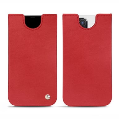 Pochette cuir Apple iPhone 12 Pro - Pochette - Rouge - Cuir lisse premium