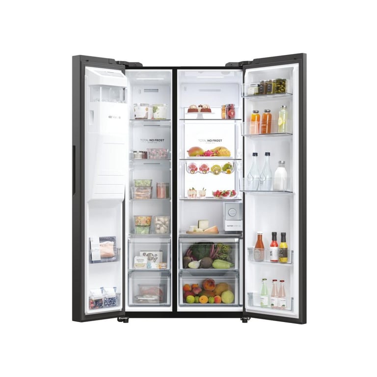 Réfrigérateur Américain Haier HSW79F18DIPT – 601 L No Frost, Distributeur 3 Fonctions - vue 2