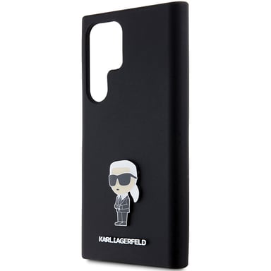 Custodia in silicone Karl Lagerfeld Ikonik per Samsung Galaxy S24 Ultra, nera