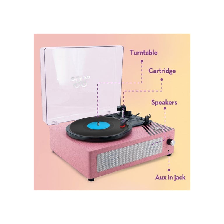 Tourne-Disque Vinyle Lisciani Giochi Vintage Rainy Days – 3 Vitesses, Bluetooth - vue 2