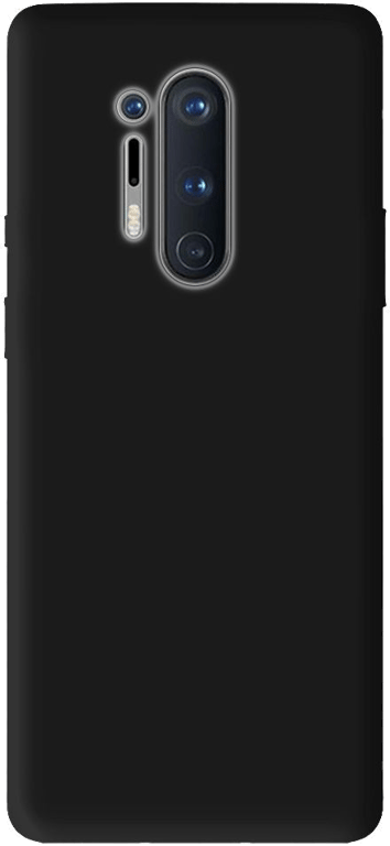 Coque silicone unie compatible Mat Noir OnePlus 8 Pro