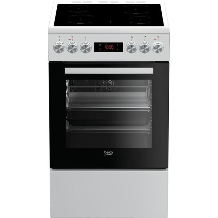 BEKO cuisinière vitrocéramique 50 cm 4 foyers FSE57302GWC - vue 4
