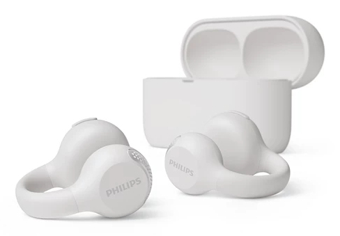 Philips 2000 series TAQ2000WT Casque True Wireless Stereo (TWS) Clip d'oreille, Open-ear Appels/Musique Bluetooth Blanc