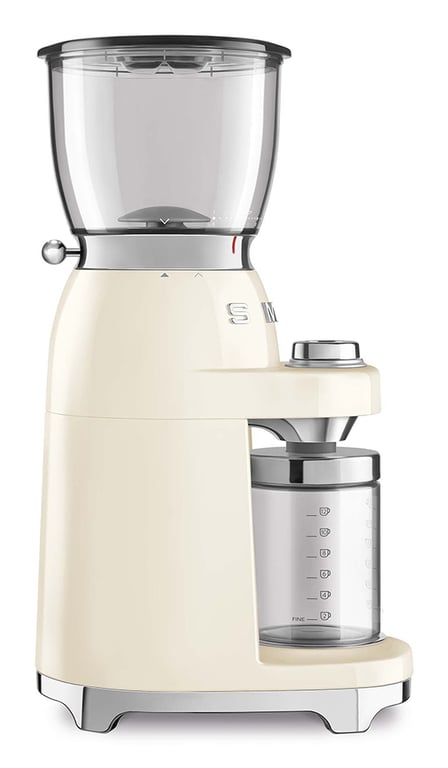 Smeg CGF11CREU appareil à moudre le café 150 W Crème, Transparent - Neuf