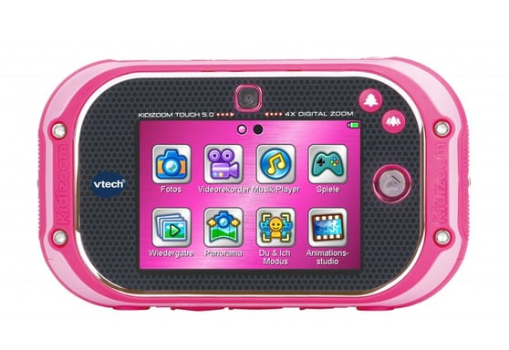 Appareil photo numérique pour enfants VTech KidiZoom Touch 5.0 rose avec écran tactile et fonctionnalités avancées