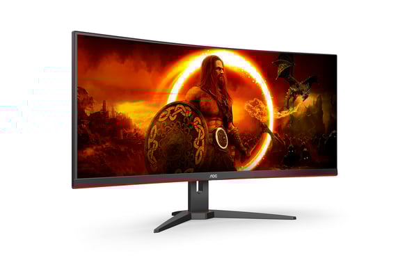 AOC G2 CU34G2XE/BK LED display 86,4 cm (34'') 3440 x 1440 pixels Wide Quad HD LCD Noir, Rouge