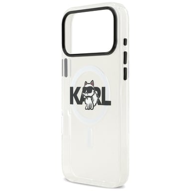 Karl Lagerfeld IML Choupette Sketch Logo Custodia MagSafe per iPhone 17 Pro Max trasparente