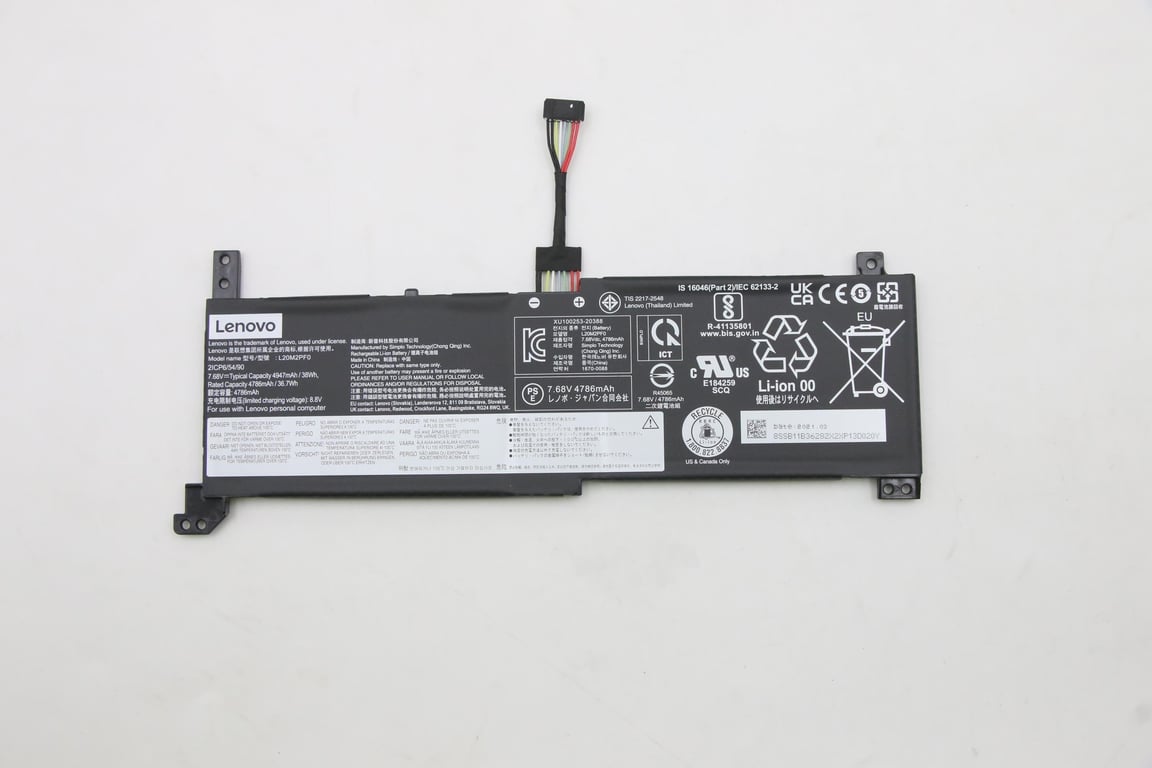 Batterie Lenovo W LENOVO FRU S360 SPA L20M2PF0 7.68V38Wh2cellbty 5B11B36280