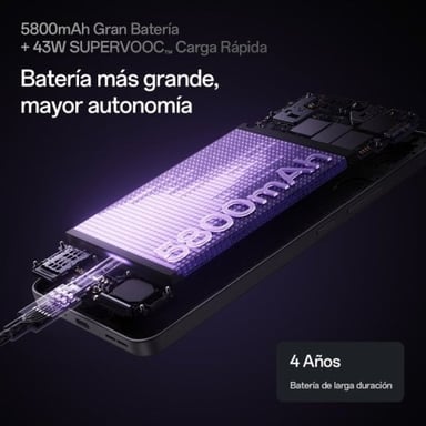 OPPO 13 F (5G) 256 GB, Granito, Gris