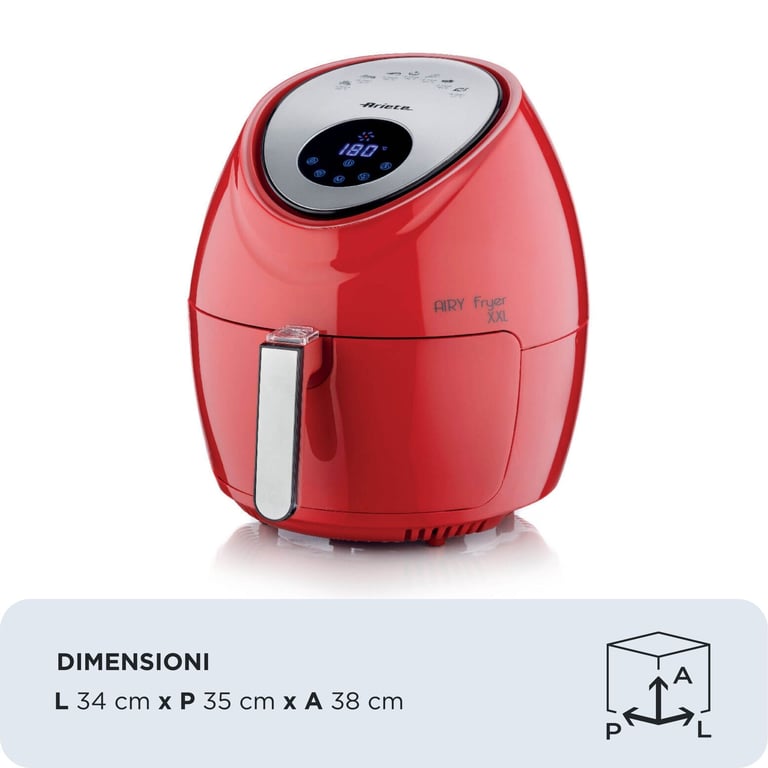 Ariete 4618/01 Unique 7 L Autonome 1800 W Friteuse d'air chaud Rouge - Neuf
