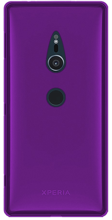 Coque silicone unie compatible Givré Violet Sony Xperia XZ2