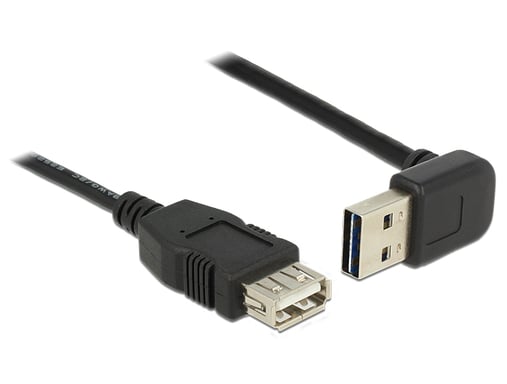 DeLOCK 1 m, cavo USB 2.0-A - USB 2.0-A USB A Nero