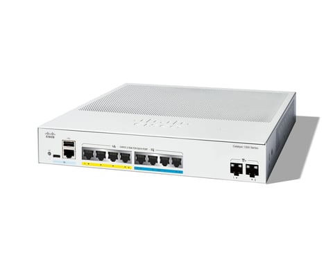 Cisco Catalyst C1300-8MGP-2X commutateur réseau Géré L2/L3 Gigabit Ethernet (10/100/1000) Connexion Ethernet, supportant l'alimentation via ce port (PoE) Gris - Neuf