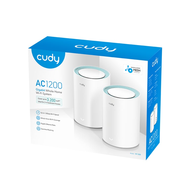 Cudy M1300 3 PACK système Wi Fi maillé Bi bande 2 4 GHz / 5 GHz Wi Fi 5 802.11ac 1 Interne Neuf - vue 5