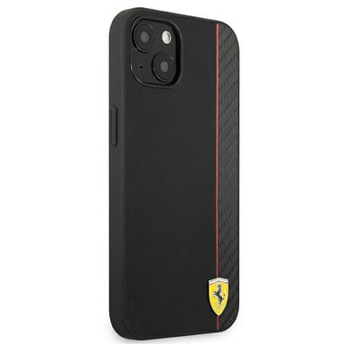 Funda Ferrari para iPhone 13 mini 5.4'' Negro On Track Carbon Stripe