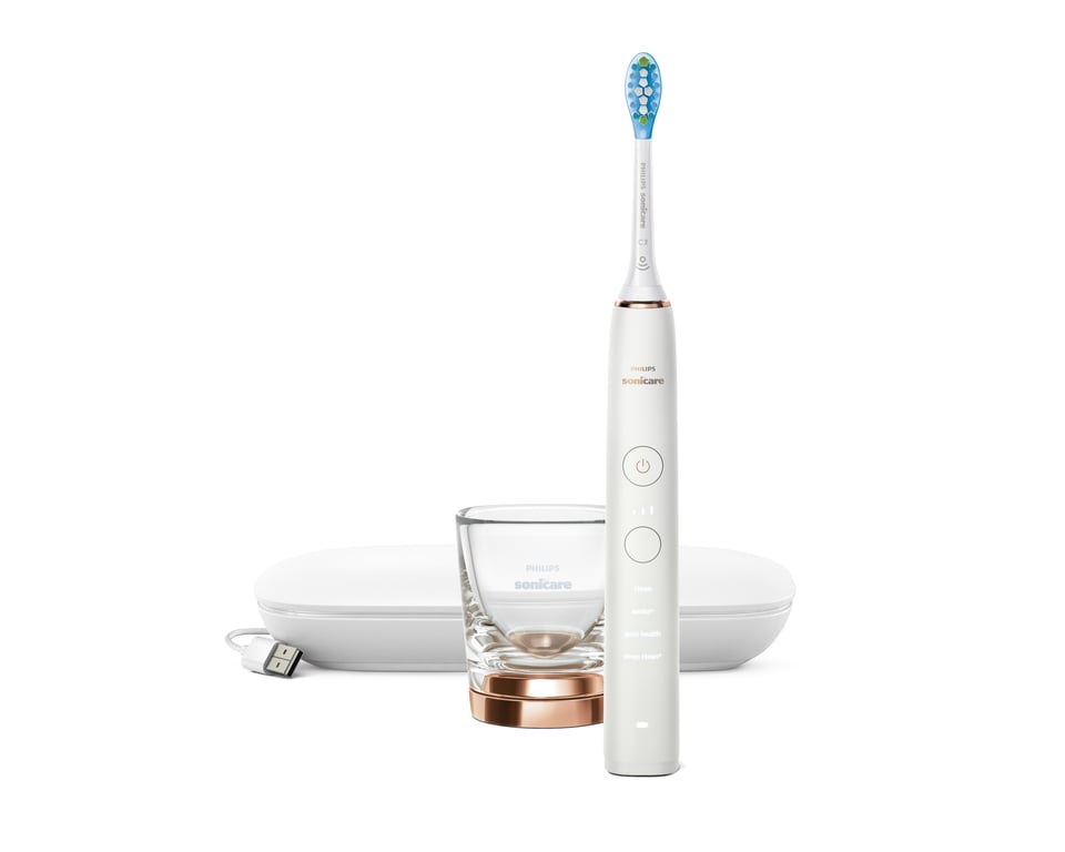 Philips Sonicare DiamondClean 9000 HX9911/94 Brosse à dents électrique avec application - Rose or - Neuf