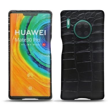 Coque cuir Huawei Mate 30 Pro -  - Noir - Cuir Abaca