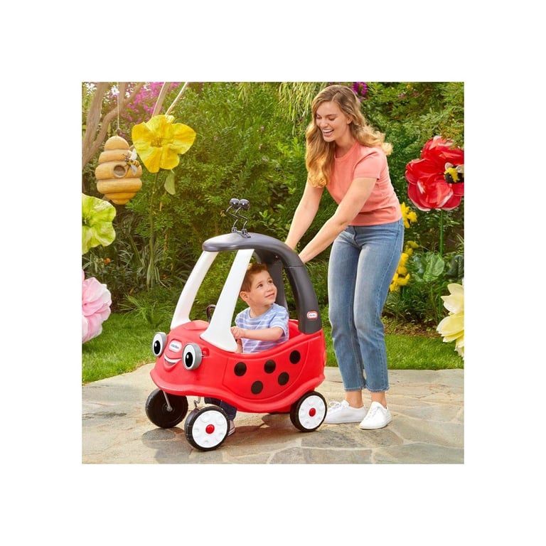 Voiture à bascule Little Tikes Cozy Coupe Ladybug avec portes klaxon et plancher amovible et Neuf - vue 2