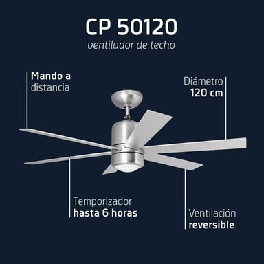 Ventilador de Techo Orbegozo CP 50120- 65W- 6 Aspas 120cm- 3 velocidades