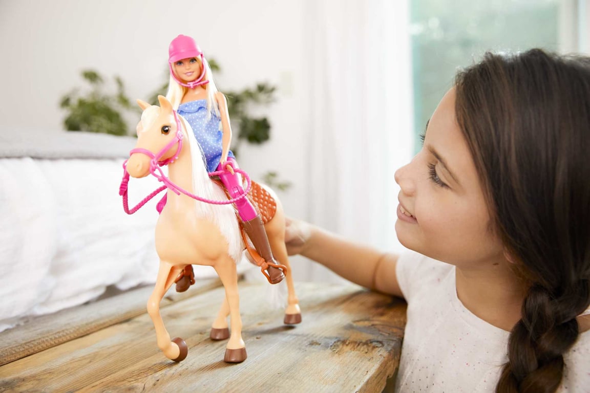 Coffret Barbie avec Cheval Mattel FXH13 – Genoux Articulés, Accessoires Inclus - vue 4
