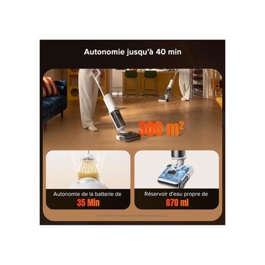 ROBOROCK F25 RT - Barredora Aspiradora - 20000 Pa - Lavado en caliente a 90 °C - Limpieza de doble filo - Autolimpieza con agua c