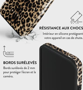 Burga Funda para iPhone 13 Tough Shockproof Modelo Player Léopard