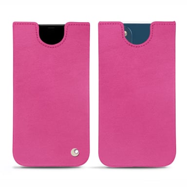 Pochette cuir Apple iPhone 14 - Pochette - Rose - Cuir lisse premium