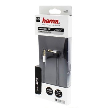 Cavo audio Hama AluLine 0,75 m 3,5 mm argento