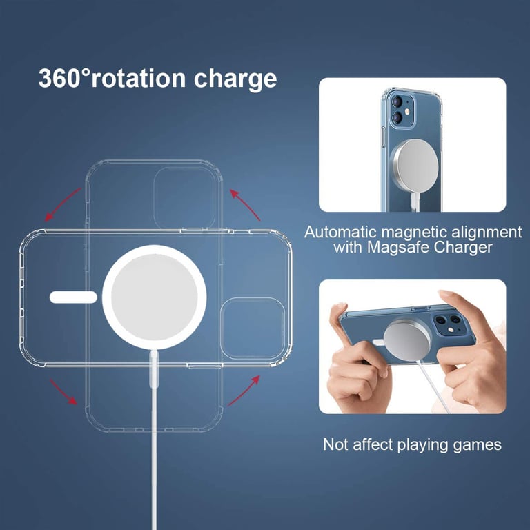 Coque Silicone Aimant pour IPHONE 13 Mini Magnetique Magsafe Transparente  - Shot Case
