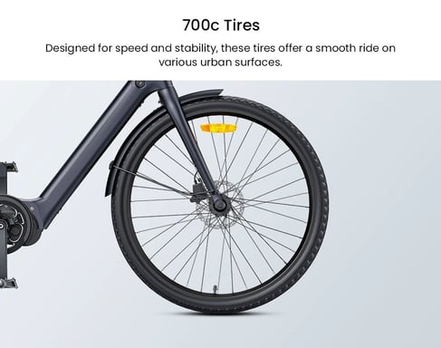 Bicicleta eléctrica urbana Engwe MapFour N1 PRO de 250 W con motor de transmisión central, fibra de carbono 700*42C, 360 Wh, compatible con aplicación