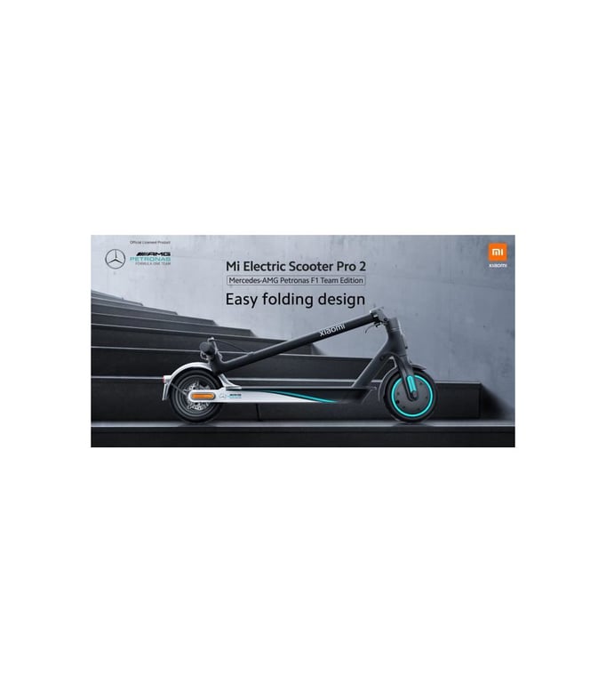 Xiaomi Mi Electric Scooter Pro 2: Mercedes AMG Petronas F1 Edition 25 km/h Noir 12,8 Ah