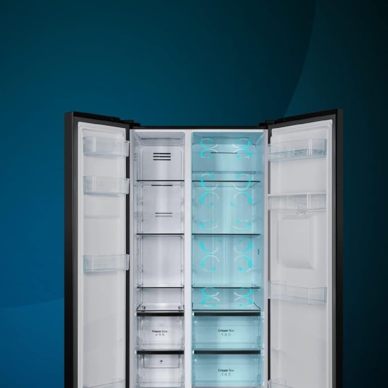 Cecotec American Refrigerator Bolero CoolMarket SBS 559 E. 177 cm X 90 cm Class E Air Flow System Total No frost Inverter plus motor. - vue 4