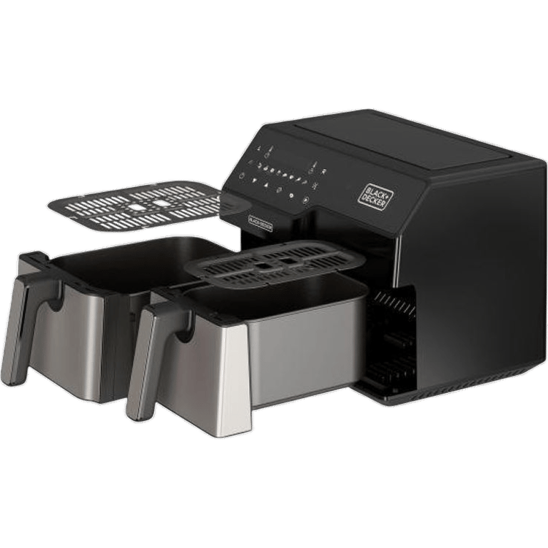 BlackDecker Friteuse à Air Double Capacité Totale 8 Programmes Prédéfinis Écran Tactile Digital Température R - vue 3