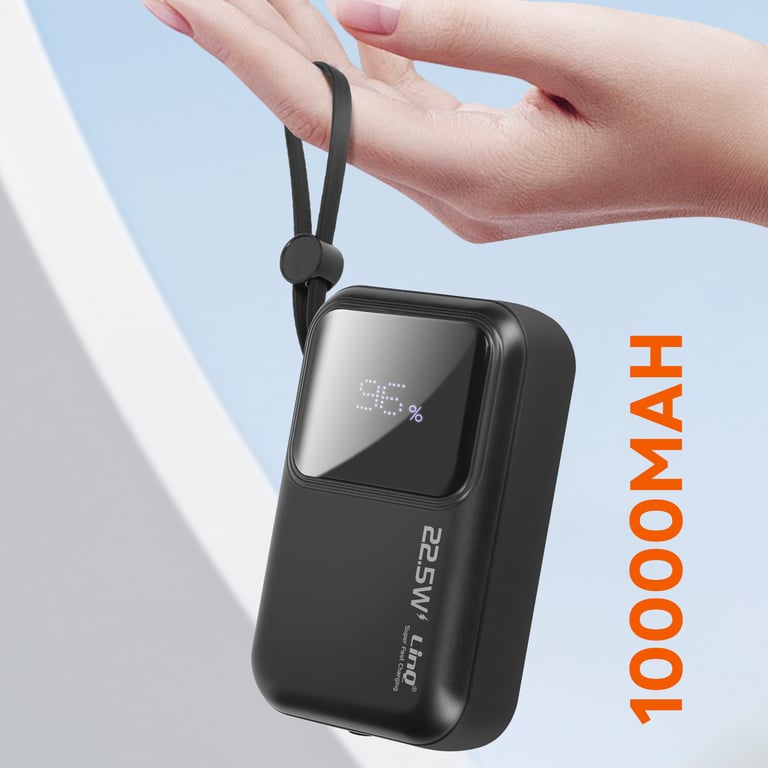 Batterie Externe 10000mAh + Câbles Lightning et USB C Compact Neuf - vue 3