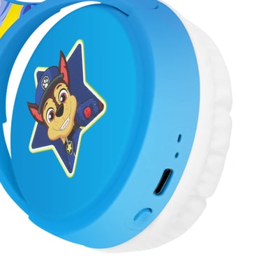 Casque Bluetooth Enfant Motif Chase Pat Patrouille Autonomie 20H Bleu