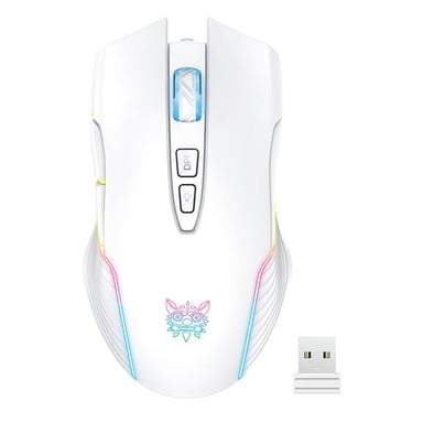 ONIKUMA - CW905 Blanco 2.4 Ghz - Ratón inalámbrico LED RGB 3600 DPI para juegos