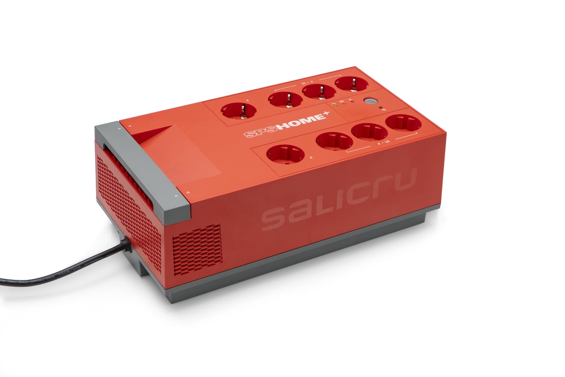 SALICRU SPS HOME+ 650 Onduleur montable sur mur / externe line interactive multibase CA 230 V 360 Watt 650 VA Sealed Lead Acid SLA Acide de plomb scellé connecteurs de sortie... - vue 3