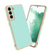Coque pour Samsung Galaxy S22 en Glossy Vert Menthe - Or Housse de protection Étui en silicone TPU flexible et avec protection pour appareil photo