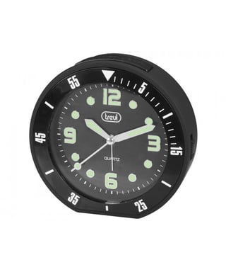 Réveil Quartz Noir Trevi SL 3091 R avec Alarme Silencieuse et Cadran Lumineux