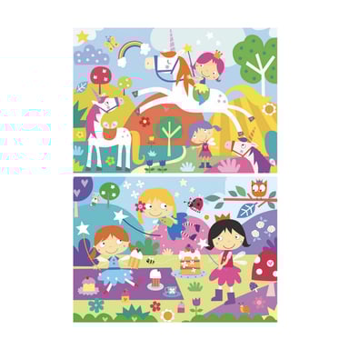 Juego de 2 puzzles de 48 piezas - Fantásticos amigos para los niños