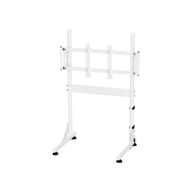 Support écran simulation Oplite NitroKart Monitor Stand V2 Blanc réglable en hauteur, base stable avec patins caoutchouc, montage frontal pour écran - Neuf