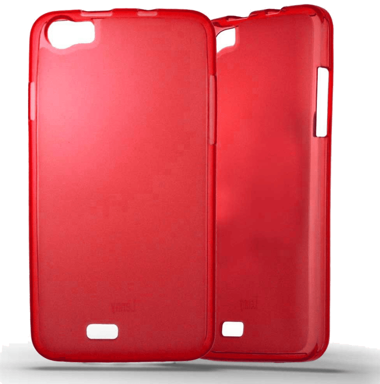 Coque silicone unie compatible Givré Rouge Wiko Lenny