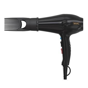 Sèche-cheveux WAHL PowerPik 5000 Noir, fonction ionique, 3 températures 2 vitesses, grille tourmaline, bouton air froid, accessoires OnePik