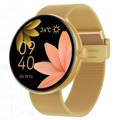 Smartwatch donna elegante monitoraggio salute con chiamate Bluetooth