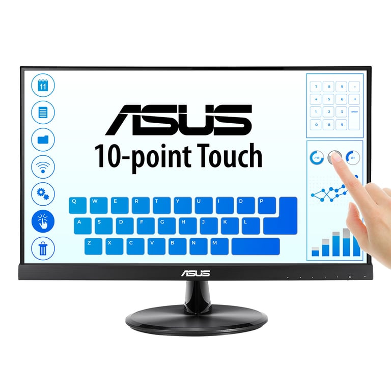 ASUS VT229H Ecran PC tactile 21 5" FHD Tactile 10 points Dalle IPS 16:9 60Hz 5ms 1920x1080 250cdm² HDMI et VGA Haut parleurs Flicker Free Certifié TUV - vue 6