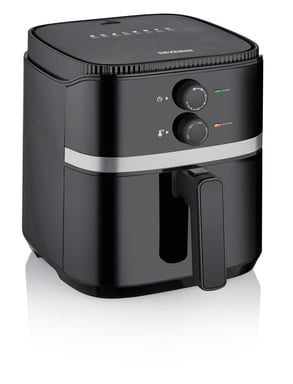 Severin FR 2452 freidora Sencillo 4,3 L Independiente 1500 W Freidora de aire caliente Negro, Plata