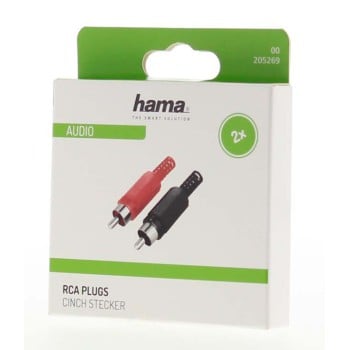 Hama 00205269 Connettore per cavi da 3,5 mm nero, rosso