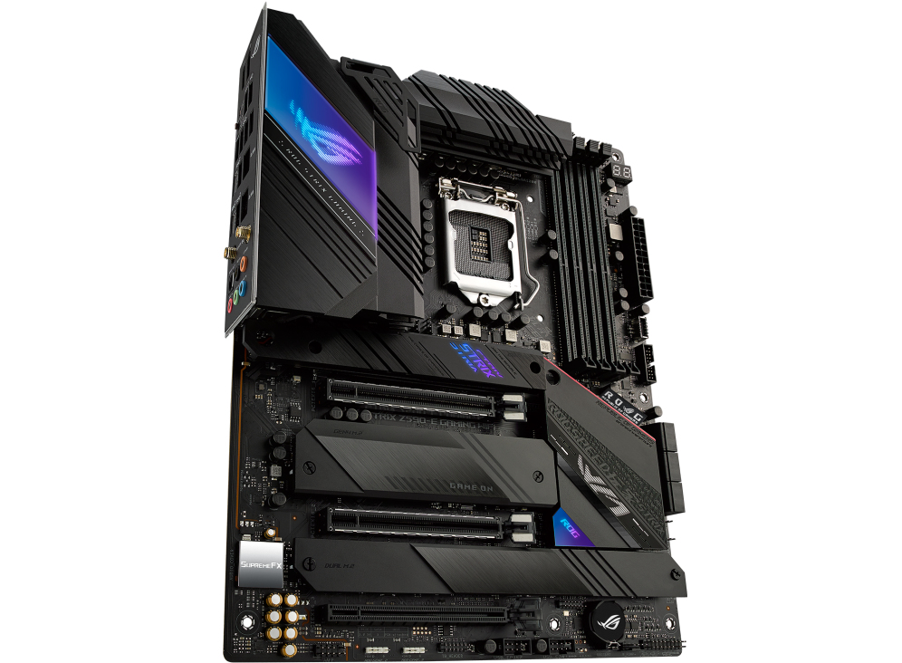 ASUS ROG STRIX Z590 E GAMING WIFI Carte mère ATX Socket LGA1200 Z590 Chipset USB C Gen2 USB 3.2 Gen 1 USB 3.2 Gen 2 USB C Gen 2x2 Wi Fi 6 2 x 2.5 Gigabit LAN carte graphique... - vue 4